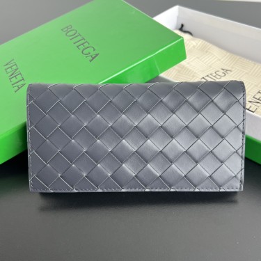 보테가 베네타 인트레치아토 장지갑 블루 749438 19*9.5