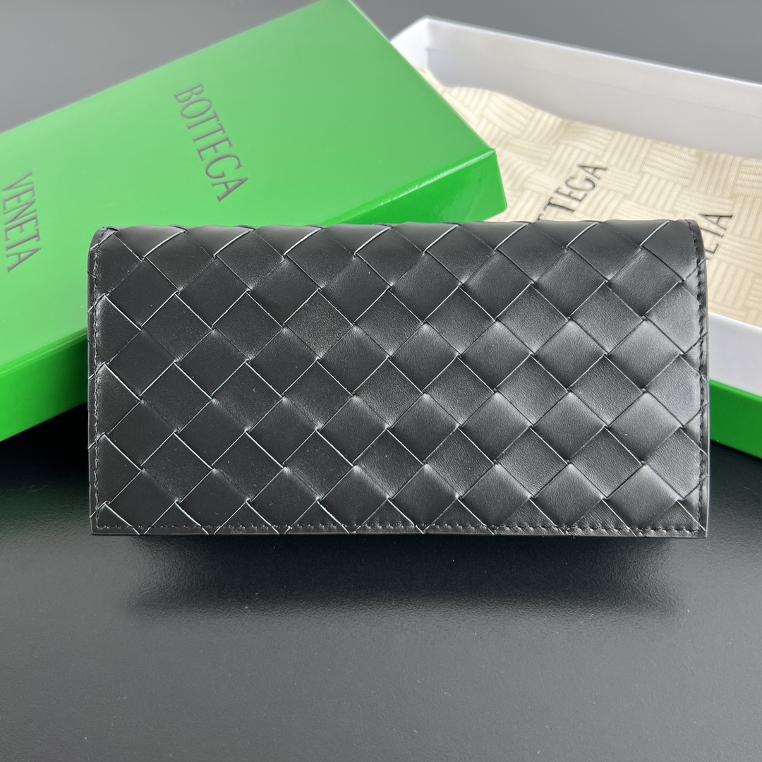 보테가 베네타 인트레치아토 장지갑 블랙&그린 749438 19*9.5
