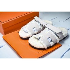 에르메스 시프레 시어링 샌들 화이트