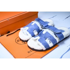 에르메스 시프레 시어링 샌들 블루