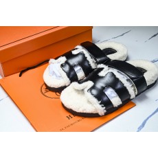 에르메스 시프레 시어링 샌들 블랙