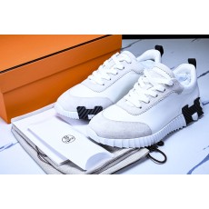 에르메스 바운싱 스니커즈 고트스킨 스웨이드 화이트 블랙