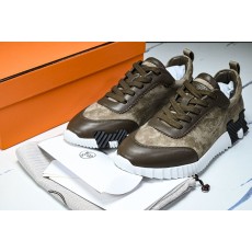 에르메스 바운싱 스니커즈 고트스킨 스웨이드 브라운 블랙