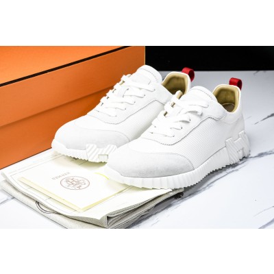 [XP] 에르메스 바운싱 스니커즈 그래픽 메쉬 스웨이드 고트스킨 화이트