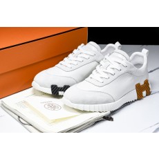 [XP] 에르메스 바운싱 스니커즈 스웨이드 고트스킨 화이트 블랙&오렌지