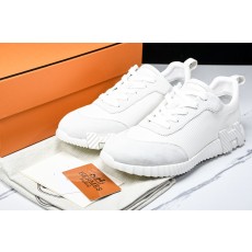 [E2] 에르메스 바운싱 스니커즈 메쉬 스웨이드 고트스킨 화이트 그레이