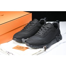 [E2] 에르메스 바운싱 스니커즈 메쉬 스웨이드 고트스킨 올블랙