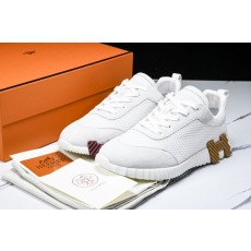 [E2] 에르메스 바운싱 스니커즈 메쉬 스웨이드 고트스킨 화이트 레드&오렌지