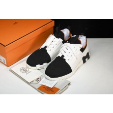 [GD] 에르메스 디파트 스니커즈 메쉬 카프스킨 화이트 블랙