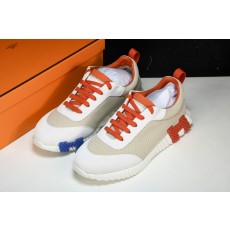 [GD] 에르메스 바운싱 스니커즈 메쉬 스웨이드 고트스킨 베이지 블루&오렌지