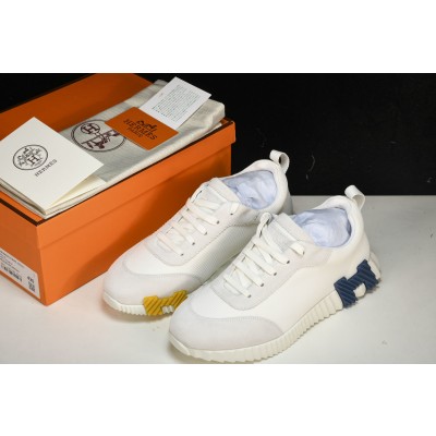 [GD] 에르메스 바운싱 스니커즈 메쉬 스웨이드 고트스킨 화이트 블루&옐로우