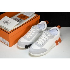 [GD] 에르메스 바운싱 스니커즈 메쉬 스웨이드 고트스킨 화이트 블랙&오렌지