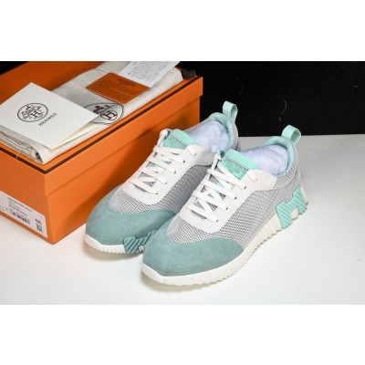 [GD] 에르메스 바운싱 스니커즈 그래픽 메쉬 스웨이드 고트스킨 민트