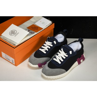 [GD] 에르메스 바운싱 스니커즈 메쉬 스웨이드 고트스킨 블랙네이비 레드