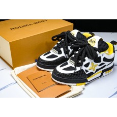 [V8] 루이비통 스케이트 메쉬 스니커즈 블랙 화이트 옐로우