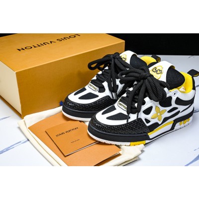 [V8] 루이비통 스케이트 메쉬 스니커즈 블랙 화이트 옐로우