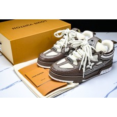 [V8] 루이비통 스케이트 메쉬 스니커즈 브라운 화이트