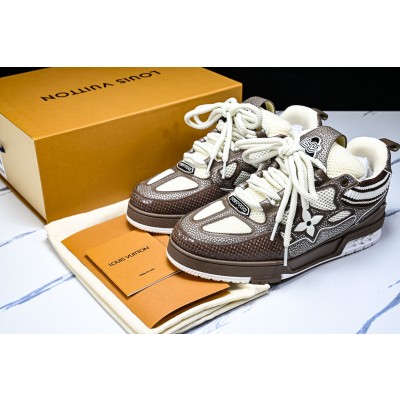 [V8] 루이비통 스케이트 메쉬 스니커즈 브라운 화이트