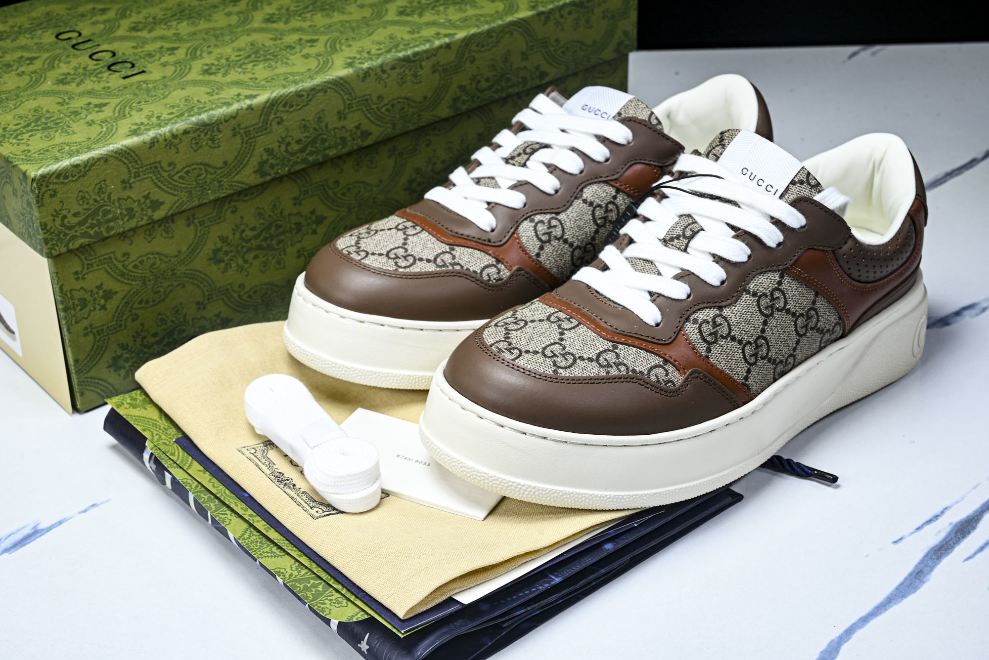 [X1] 구찌 GG  스니커즈 브라운