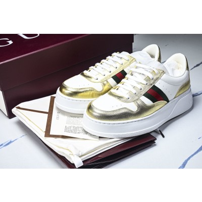 [X2] 구찌 청키 웹 스니커즈 화이트&골드