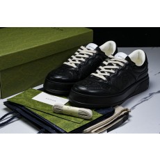 [BQ] 구찌 GG 가죽 스니커즈 블랙