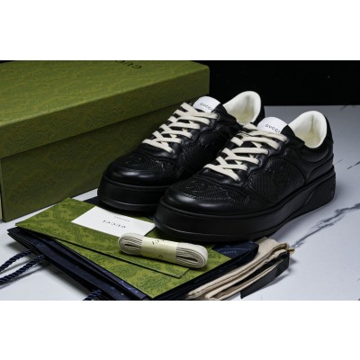 [BQ] 구찌 GG 가죽 스니커즈 블랙