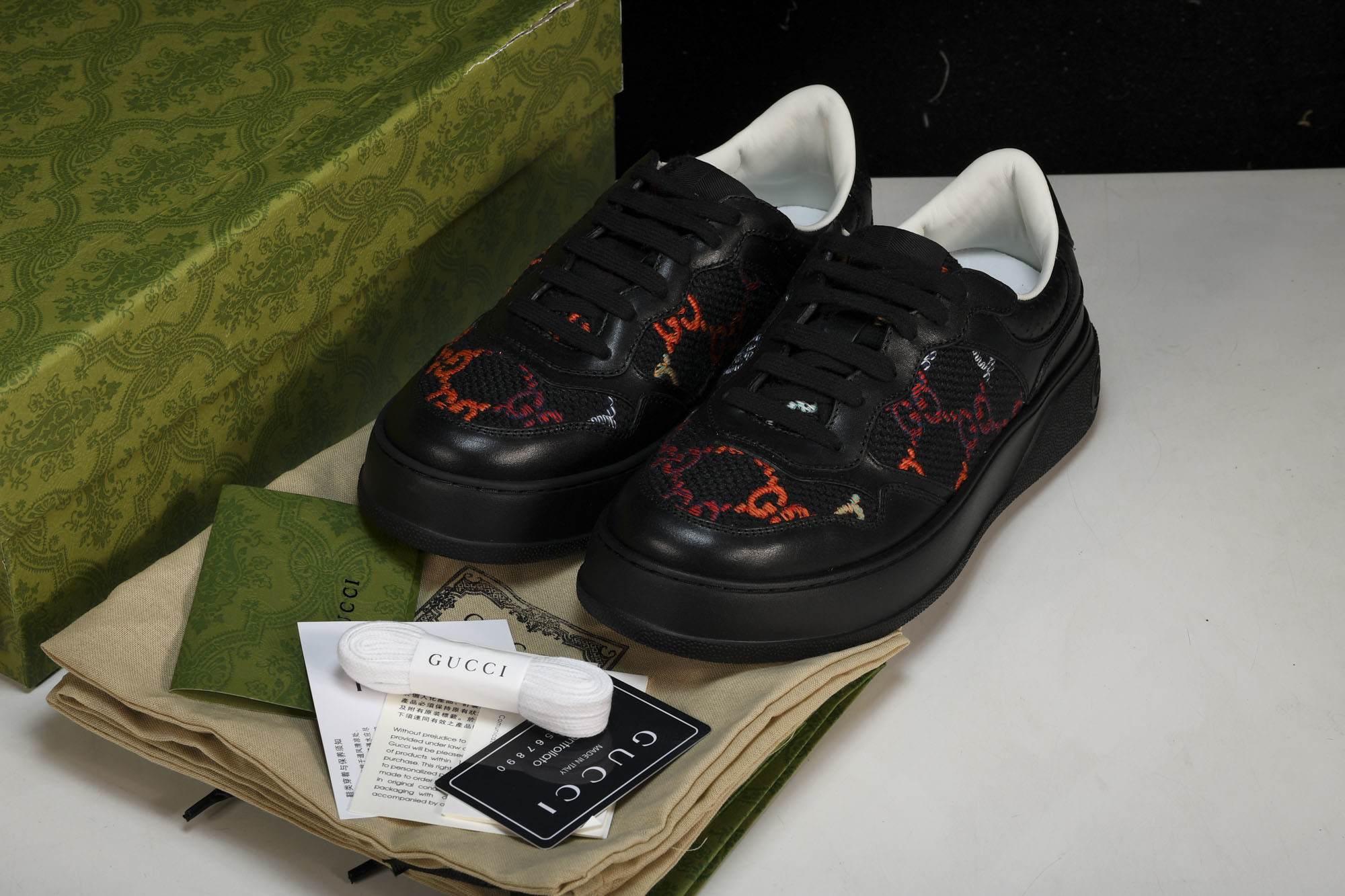 구찌 GG 스니커즈 블랙&레드
