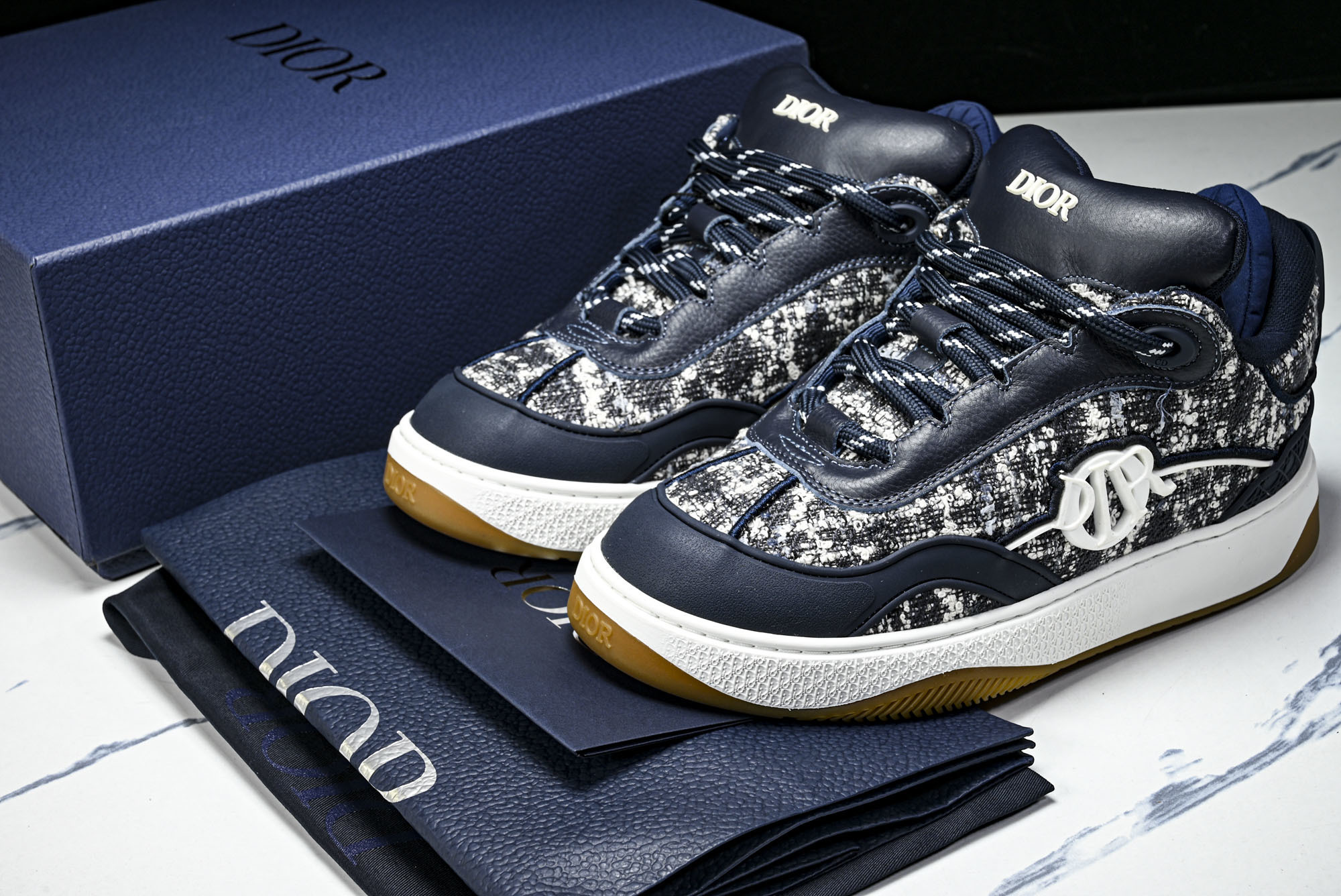 [PT] 디올 x ERL B9S 스케이터 스니커즈 네이비블루