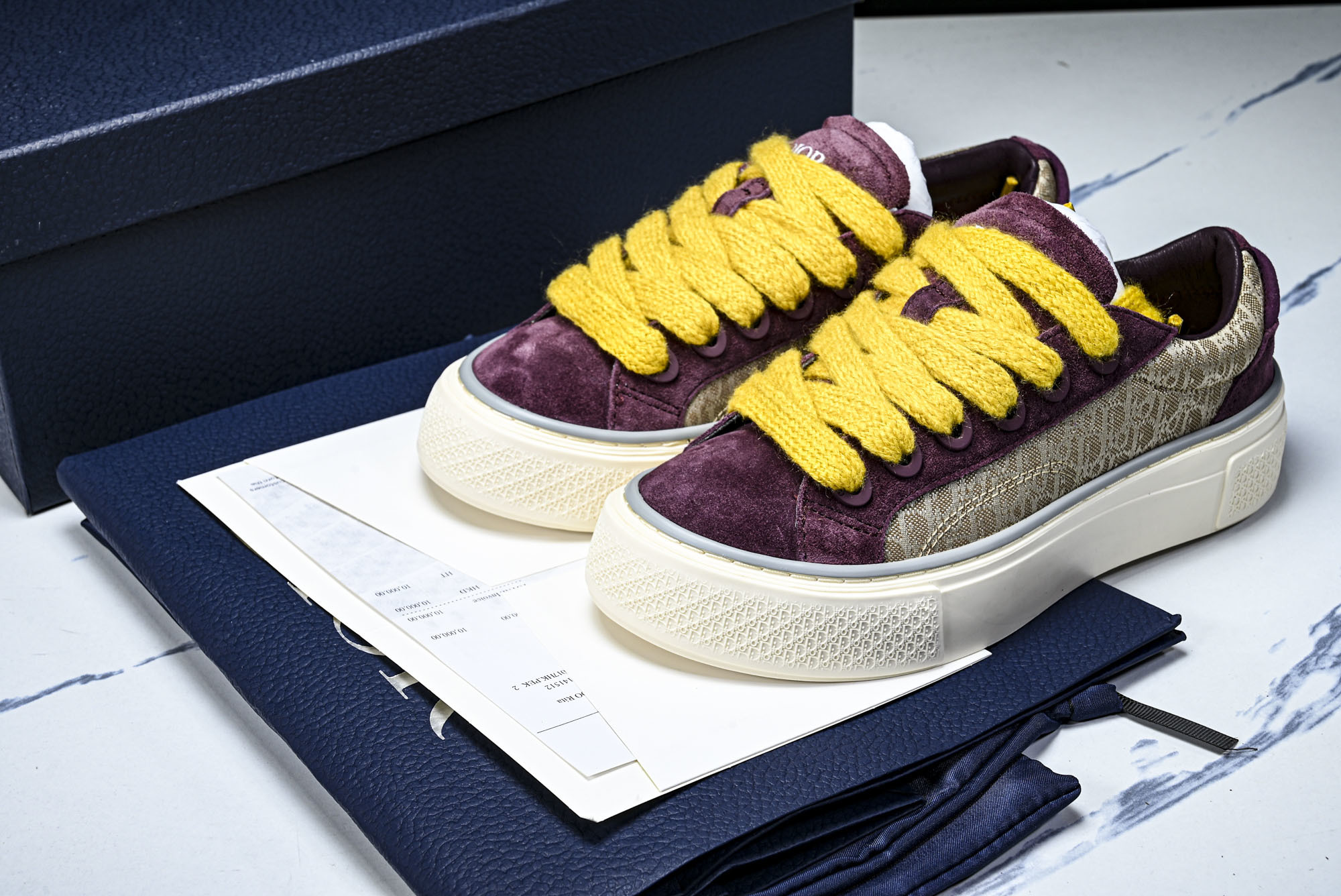 [PT] 디올 B33 스니커즈 스웨이드 버건디