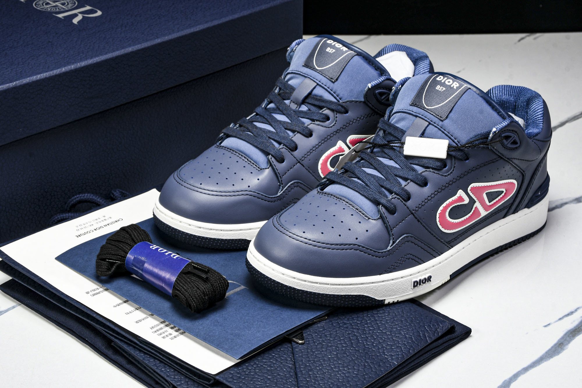 [X1] 디올 x 스톤아일랜드 B57 스니커즈 블루 레드