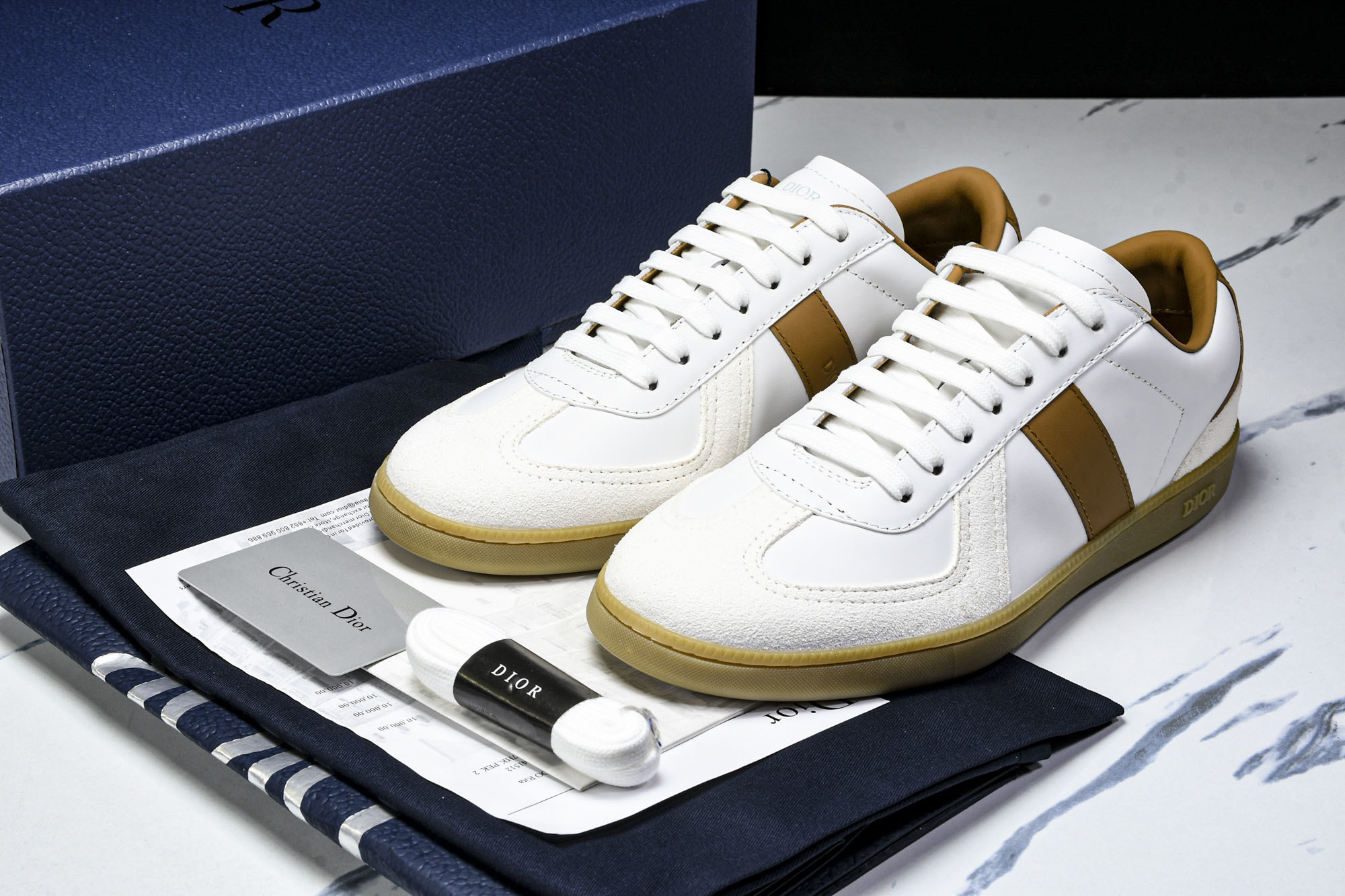 [PT] 디올 B01 매치포인트 스니커즈 스웨이드 화이트 브라운