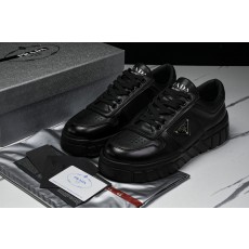 [D9] 프라다 레더 스니커즈 블랙