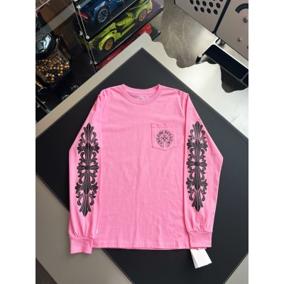 [마스터샵] 크롬하츠 롱 슬리브 티셔츠 핑크