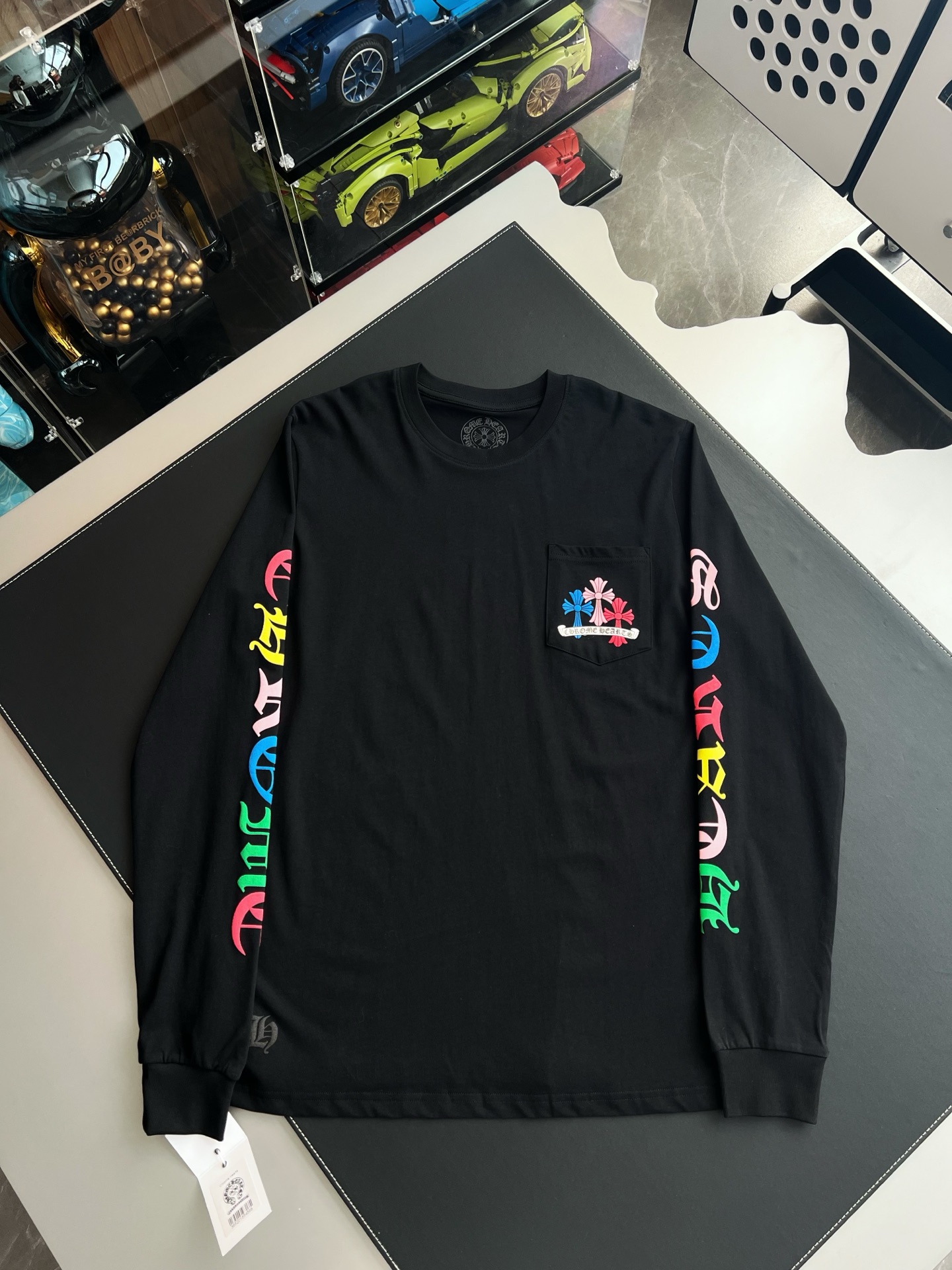 [마스터샵] 크롬하츠 멀티컬러 롱 슬리브 티셔츠 블랙