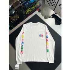 [마스터샵] 크롬하츠 멀티컬러 롱 슬리브 티셔츠 화이트