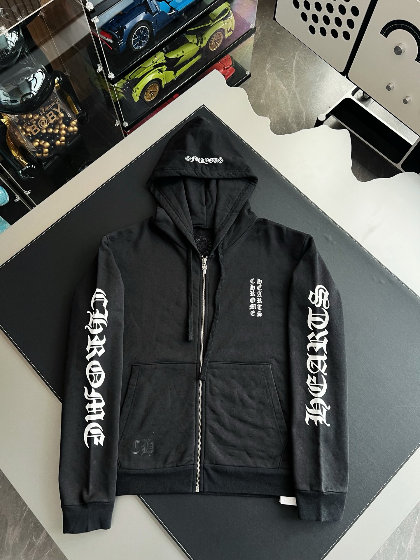 [마스터샵] 크롬하츠 홀스슈 후드 집업 블랙