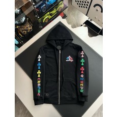 [마스터샵] 크롬하츠 멀티컬러 크로스 집업 후드 블랙