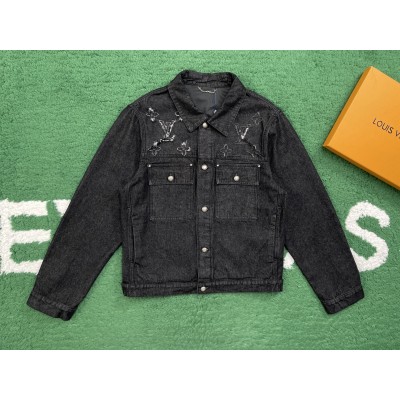 [레어샵] 루이비통 모노그램 프린티드 데님 재킷 블랙