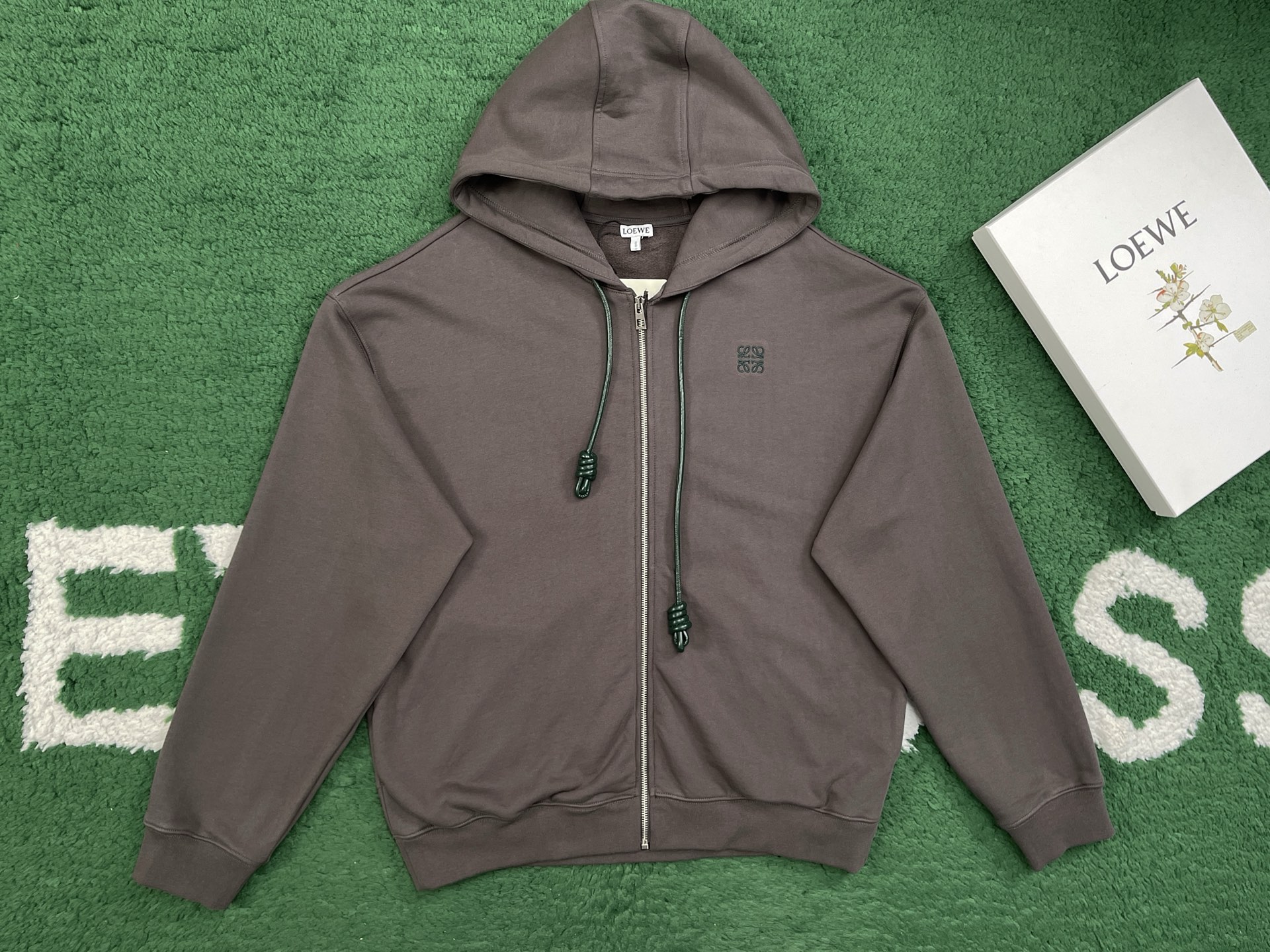 [레어샵] 로에베 코튼 집업 후디 그레이