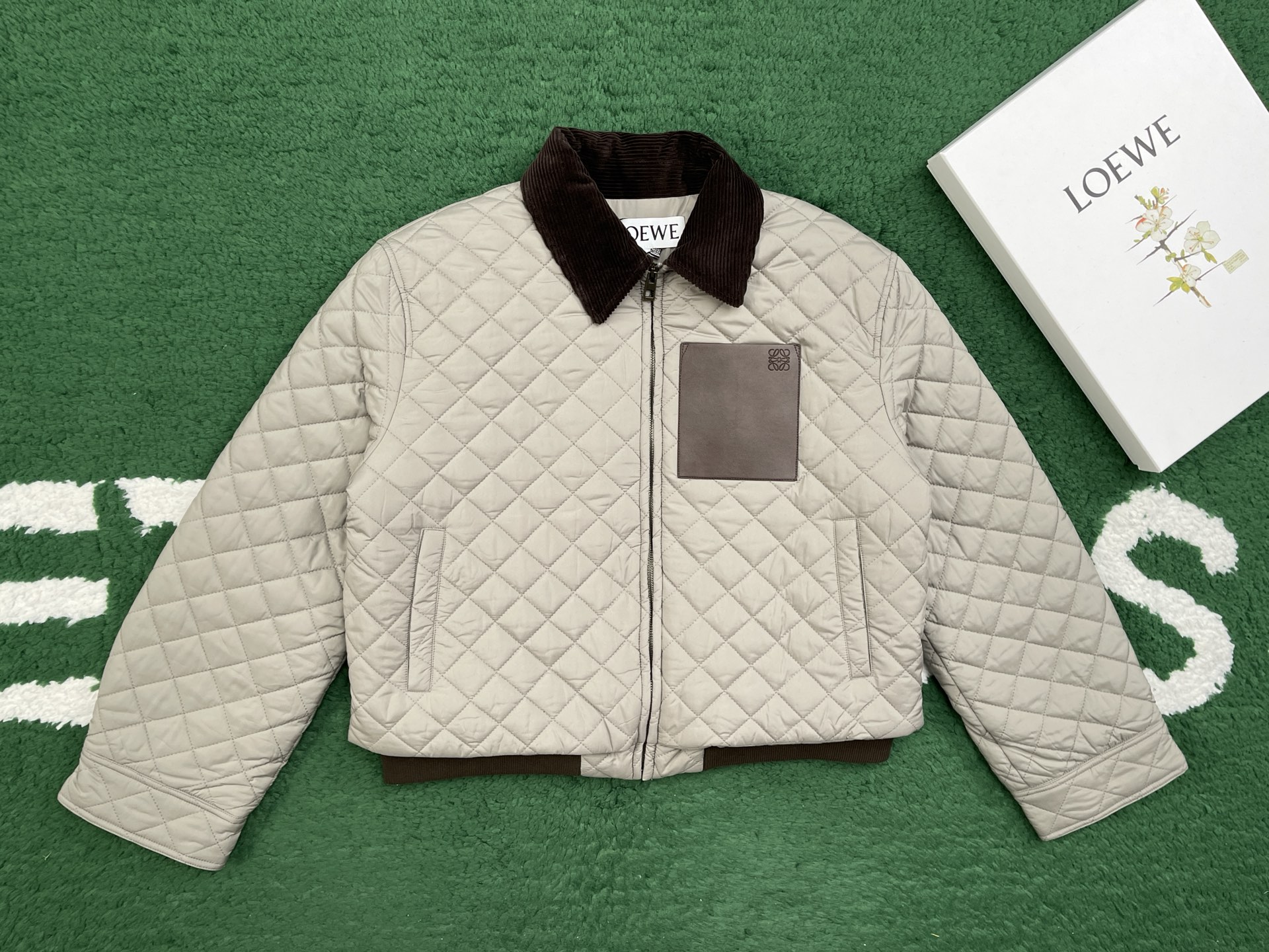 [레어샵] 로에베 코듀로이 칼라 퀄틸 자켓