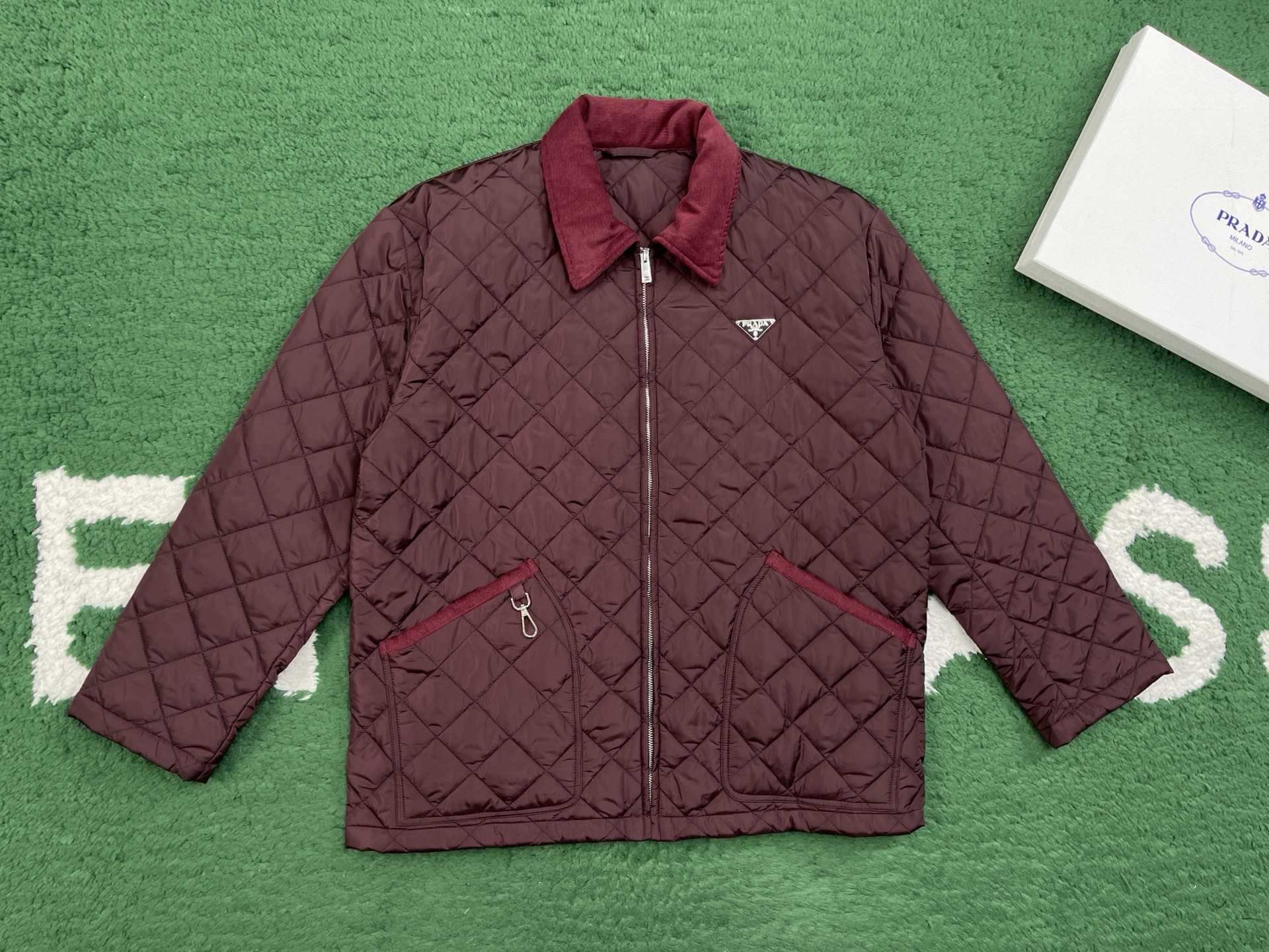 [레어샵] 프라다 리나일론 블루종 재킷 버건디