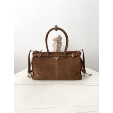 [블랙프레임] 프라다 보니 스웨이드 토트백 라지 브라운 1BA433 38*24*12