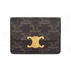 [사슬공장] 셀린느 트리옹프 캔버스 카드 지갑 탄 10I582CPJ 04LU