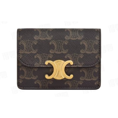 [사슬공장] 셀린느 트리옹프 캔버스 카드 지갑 탄 10I582CPJ 04LU