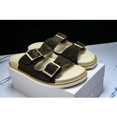 [GD] 브루넬로쿠치넬리 버클 스웨이드 샌들 다크브라운